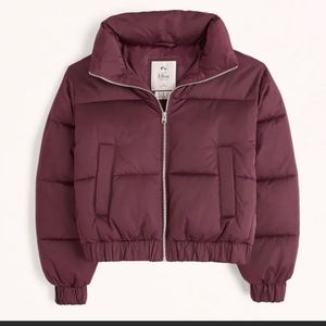 Abercrombie Ultra Mini Puffer Size M Burgundy Maroon